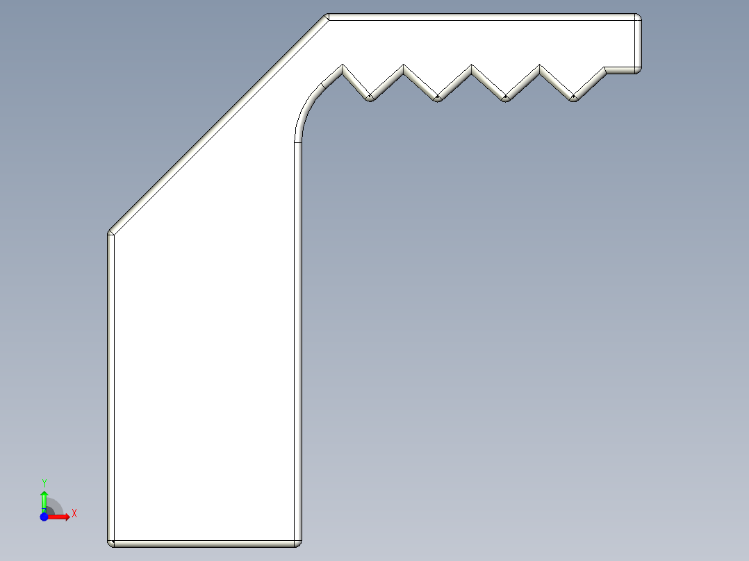 取手(鋁合金)(B)LG-3D多系列多零件图纸模型前视图