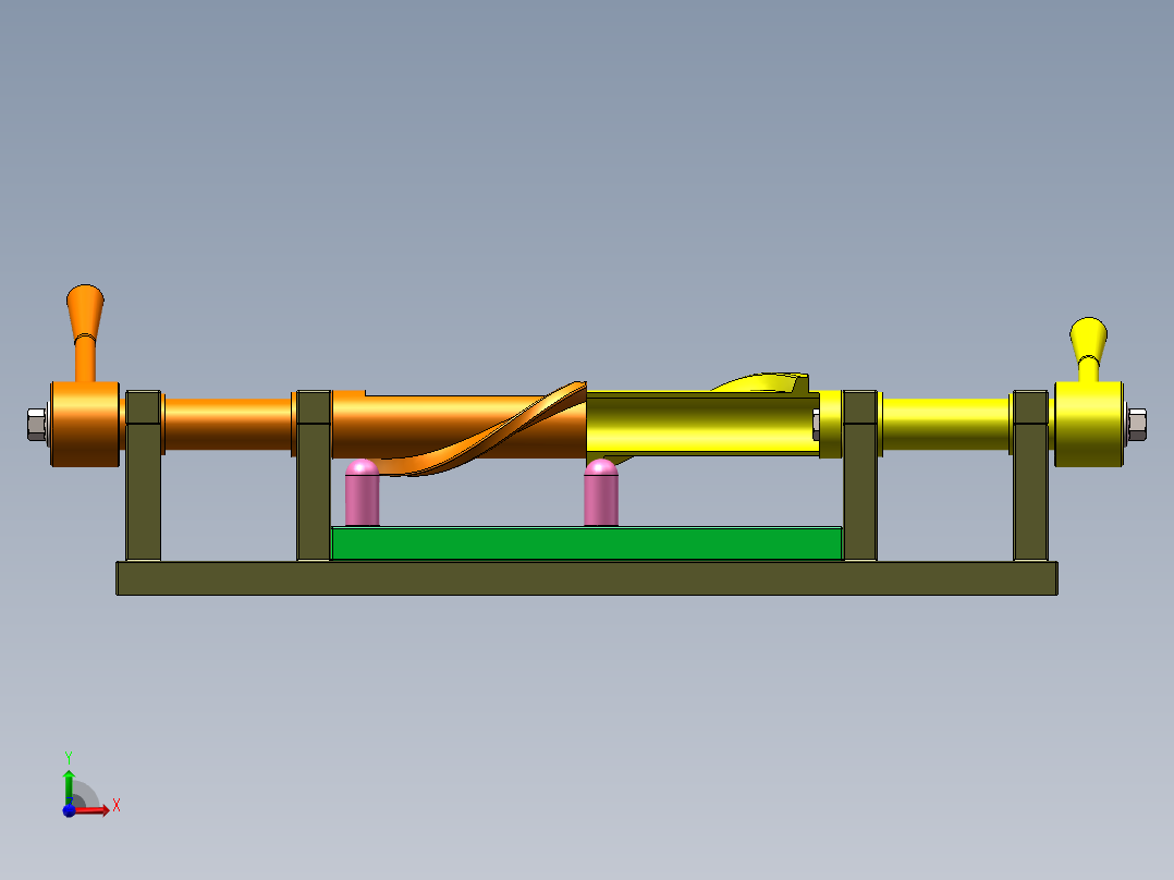 螺旋左右运动机构前视图