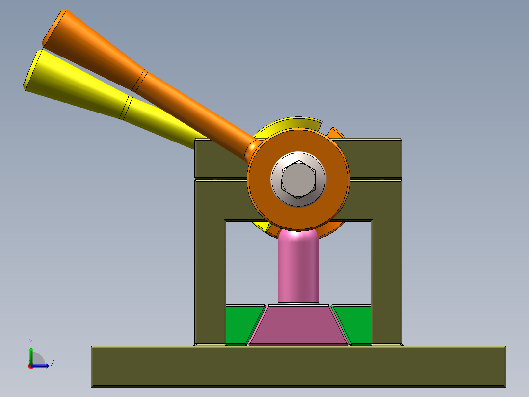 螺旋左右运动机构左视图