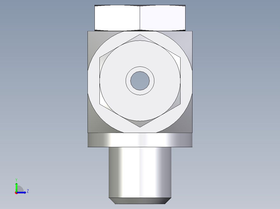 卡套式工业通用硬管接头EO_High_pressure_banjo_tee_TH06SRKD71左视图