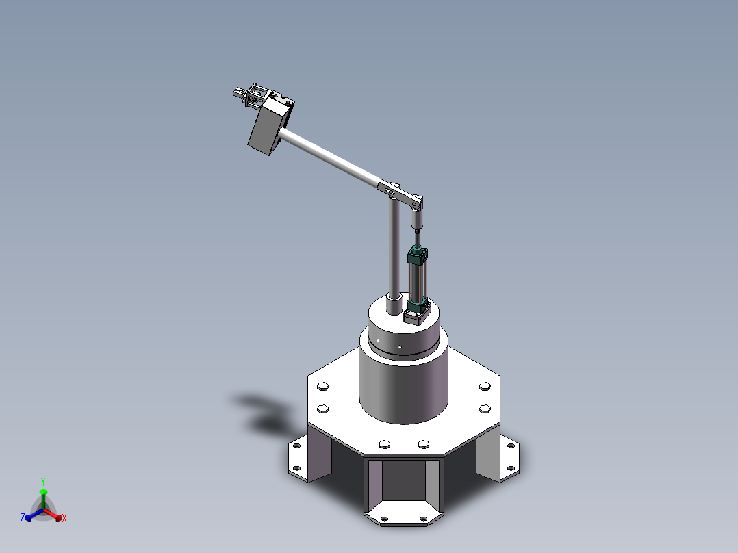 气动机械臂正等轴测图
