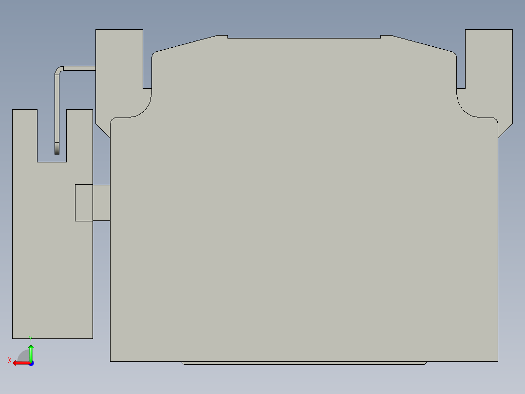 直线模组LHA6-S750-M-100W(16丝杆)设计图纸后视图