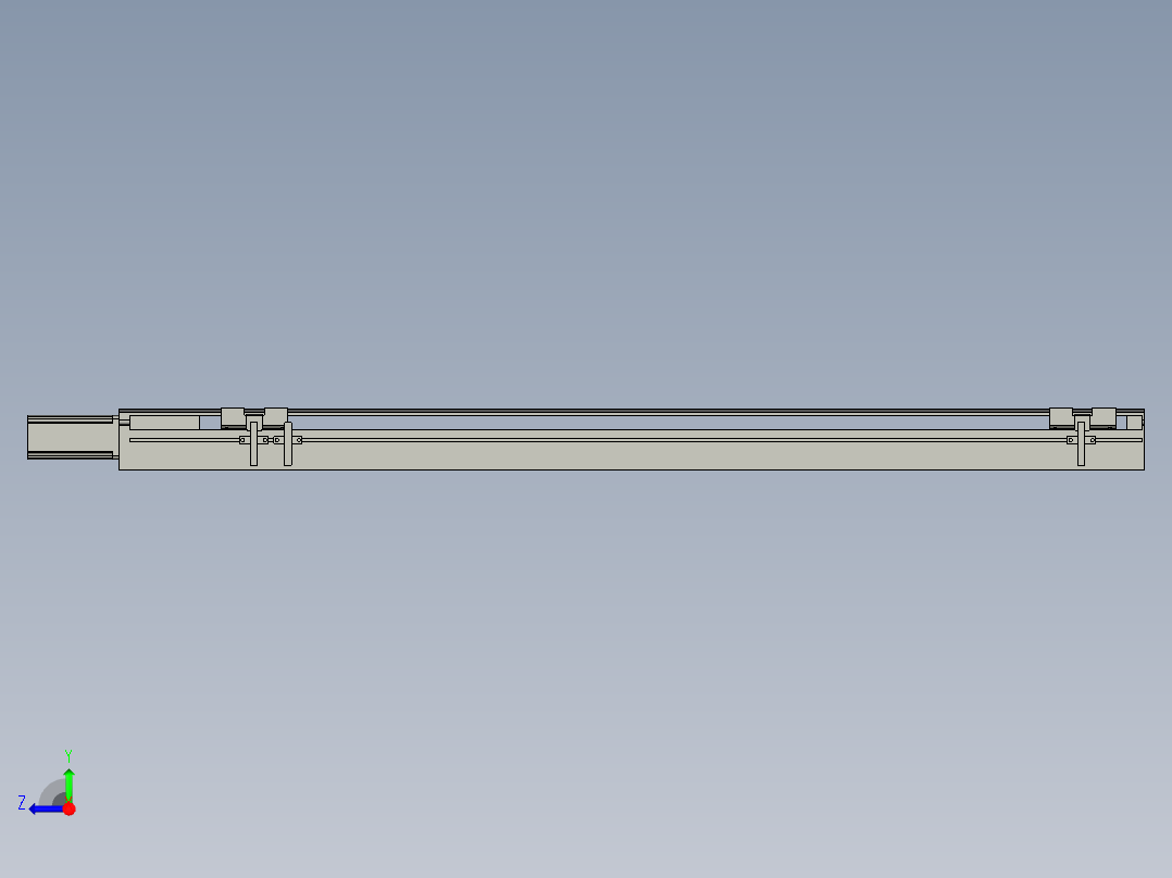 直线模组LHA6-S750-M-100W(16丝杆)设计图纸右视图