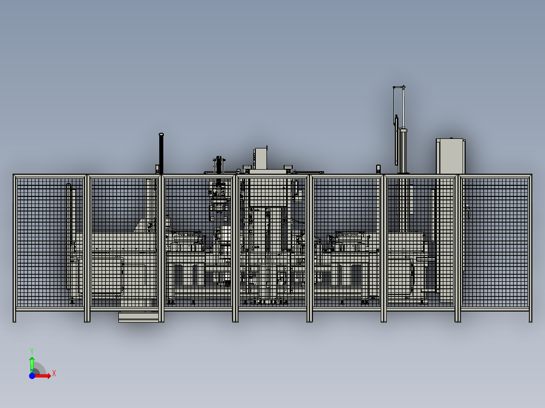 汽车转换器组装设备流水线前视图