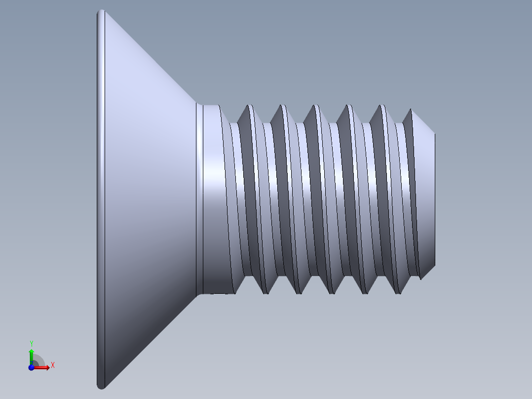 制沉头螺钉-M4_Counter_sunk_5.SLDPRT前视图