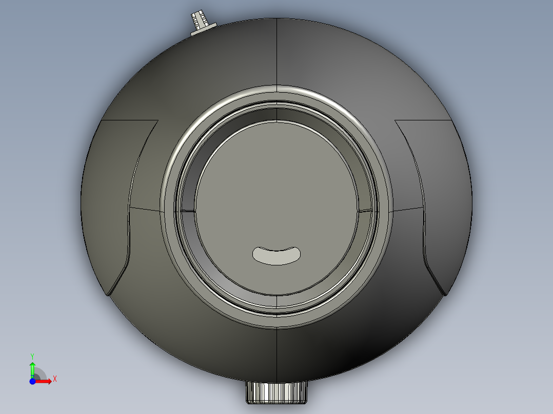小型家用加湿器结构设计及水箱模具设计含proe三维及16张CAD图前视图