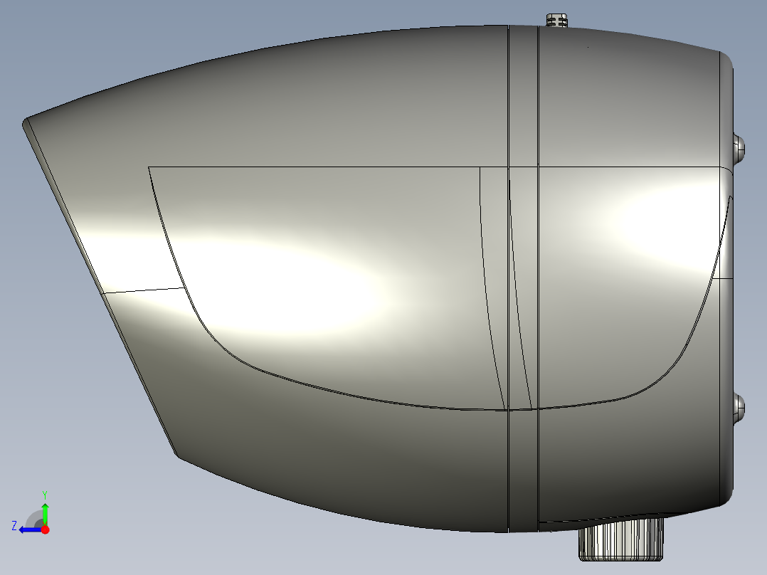小型家用加湿器结构设计及水箱模具设计含proe三维及16张CAD图右视图