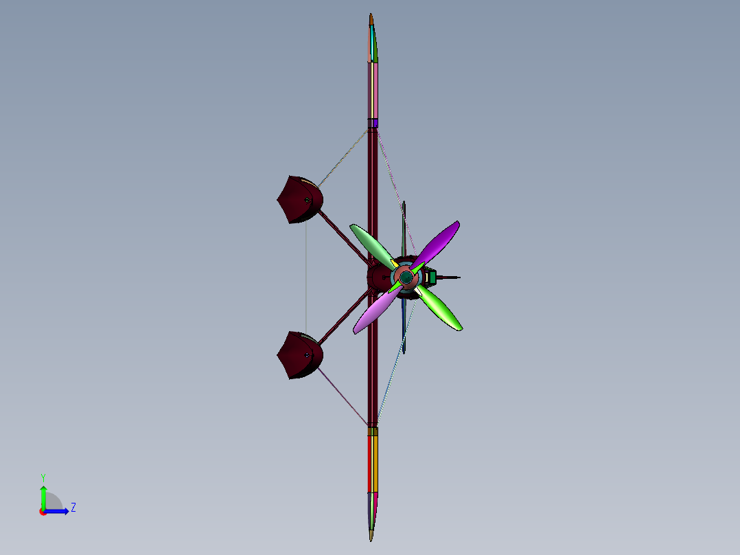 意大利螺旋桨水上飞机左视图