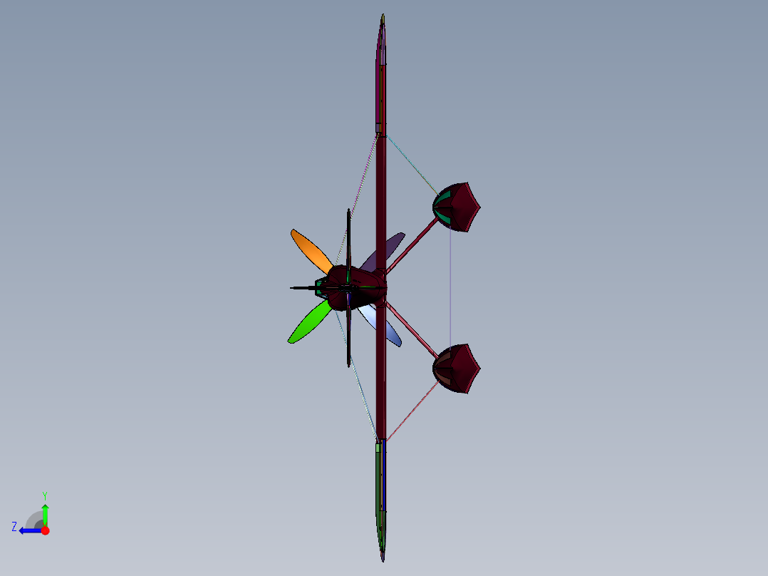 意大利螺旋桨水上飞机右视图