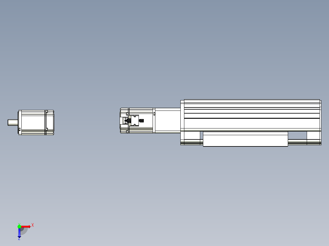 VF丝杆传动-一般环境VF27-Lxx-C-S50-BC-ZP75-C3俯视图