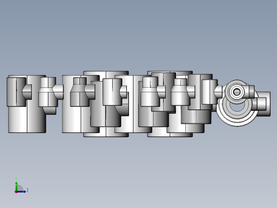 管道用聚丙烯三通左视图