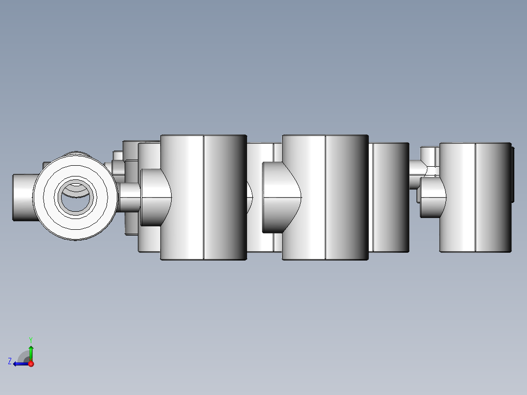 管道用聚丙烯三通右视图