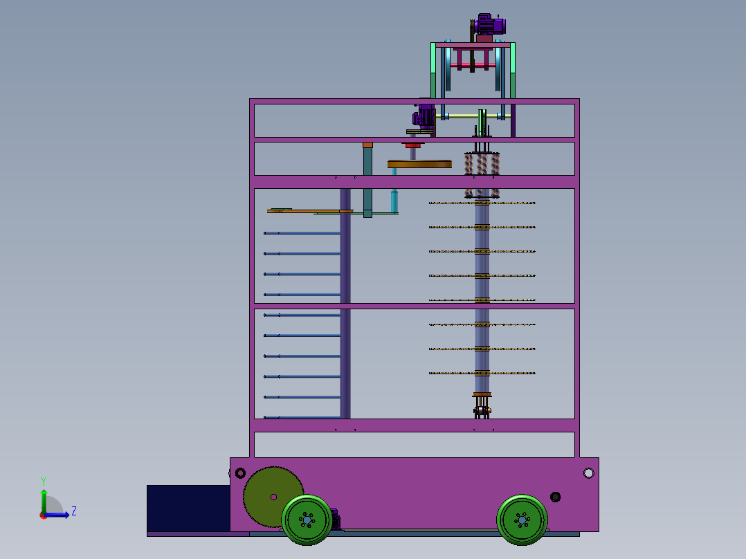 蓝莓收获机左视图
