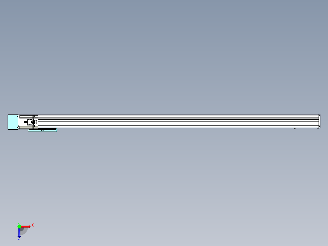 威洛博VC丝杆传动-无尘环境VC14-Lxx-C-S1400-BR-ZP75-C3俯视图