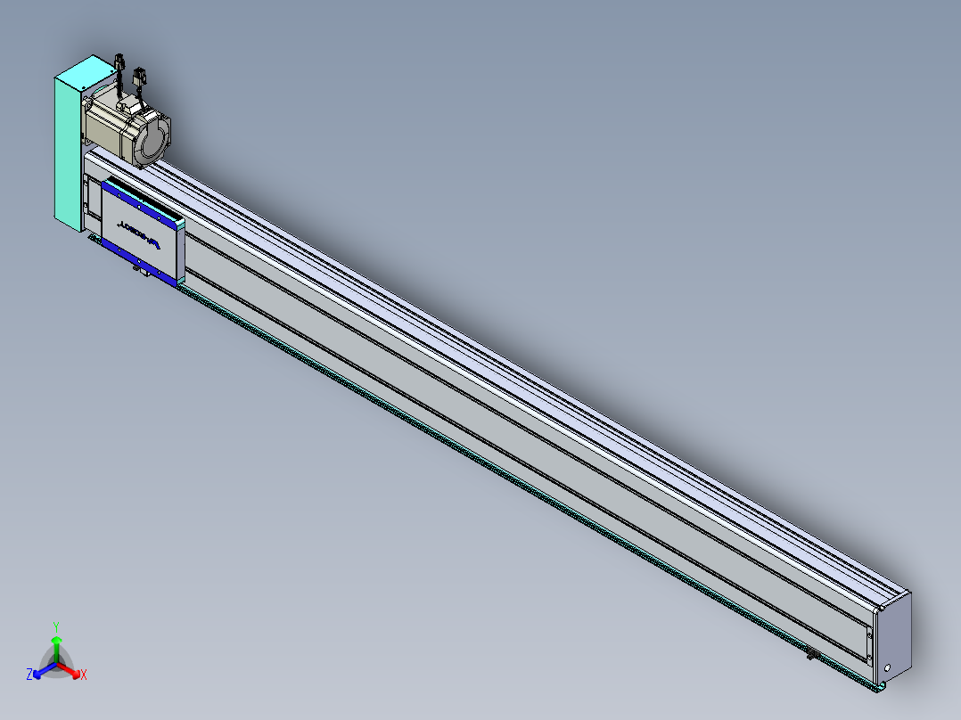 威洛博VC丝杆传动-无尘环境VC14-Lxx-C-S1400-BR-ZP75-C3正等轴测图