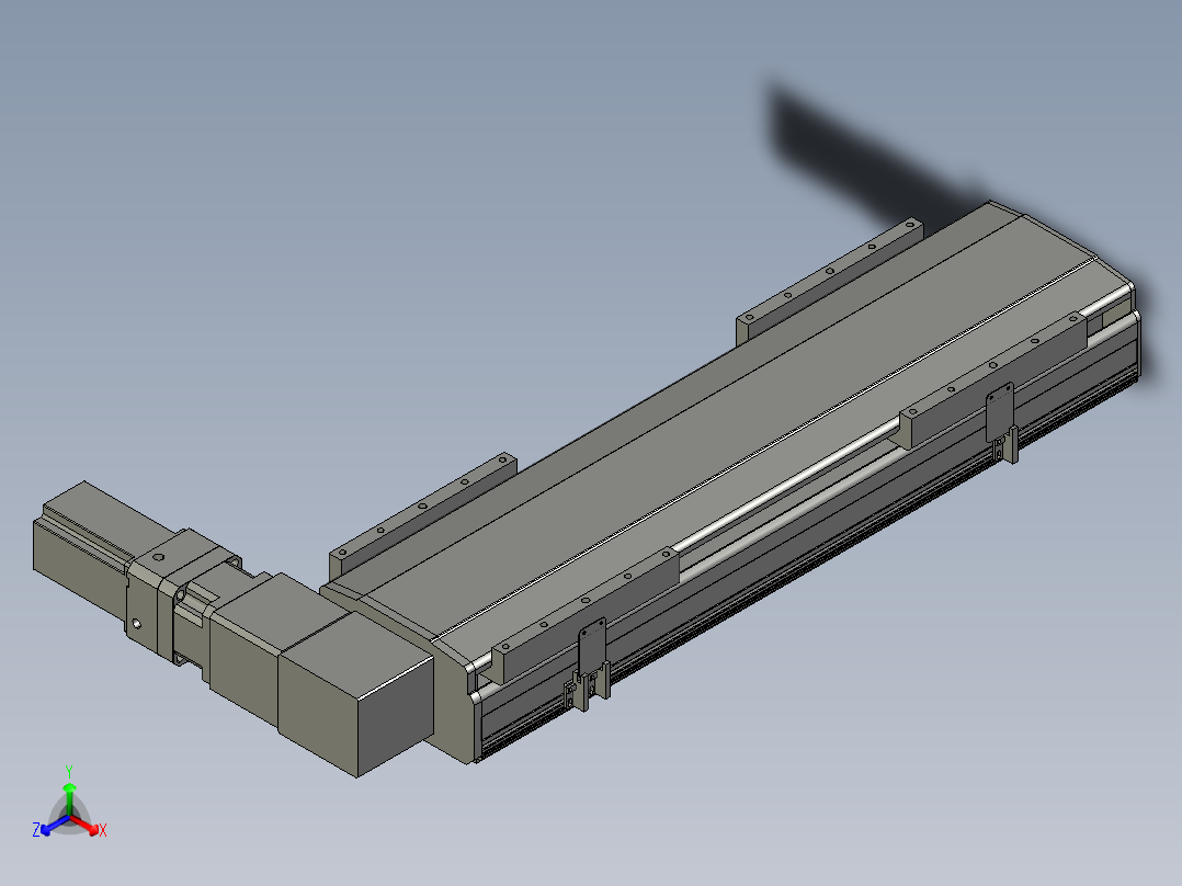 直线模组LHB21-L40-S500-R(B)设计图纸正等轴测图