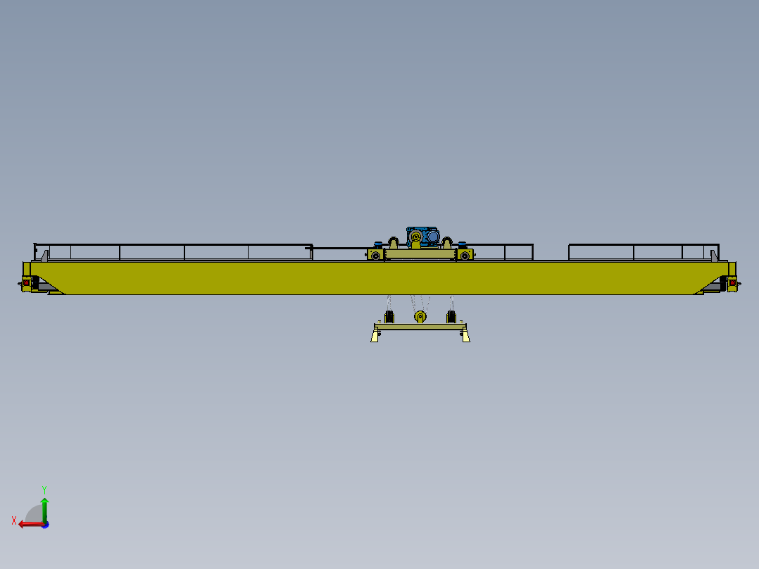 5m双梁桥式起重机后视图
