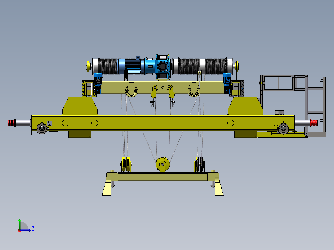 5m双梁桥式起重机左视图