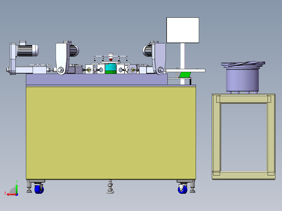 自动钻孔攻牙机后视图
