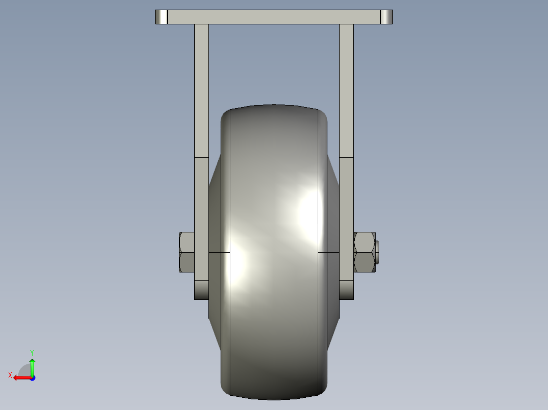 5寸定向轮后视图