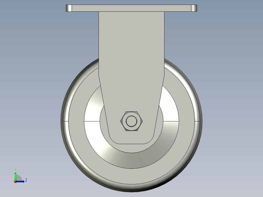 5寸定向轮左视图
