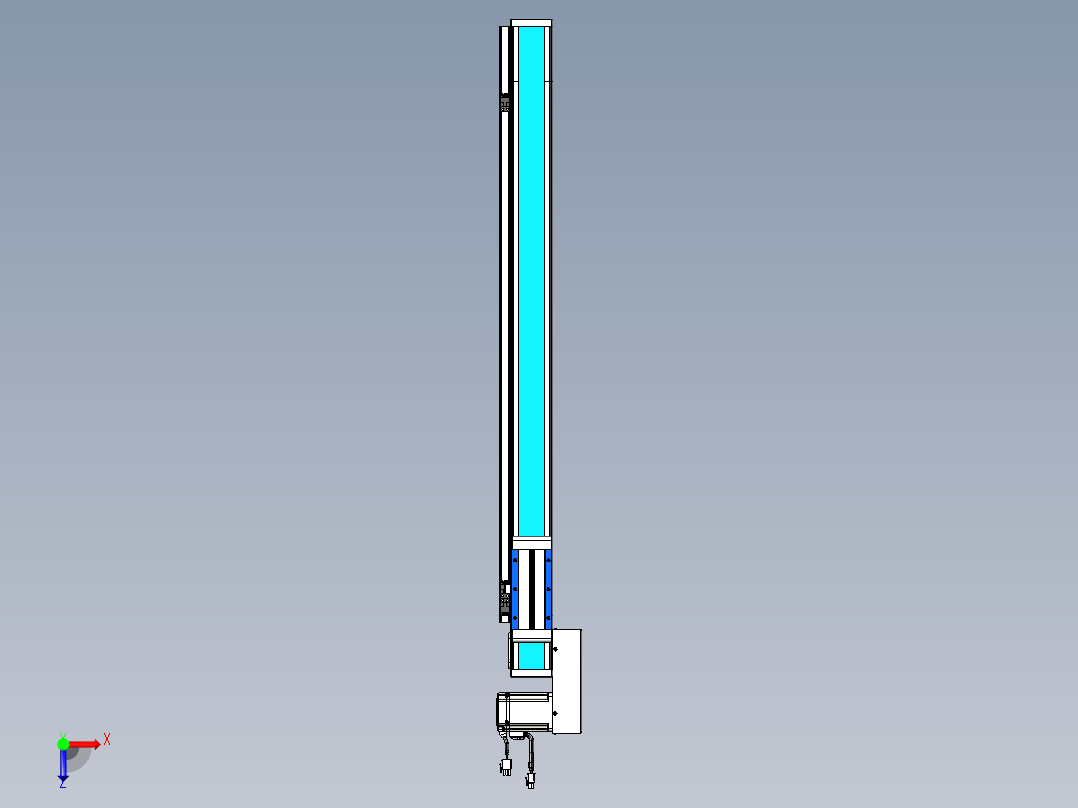 威洛博LB.GB同步带传动--欧规系列LB6A-L65-S750-BL俯视图