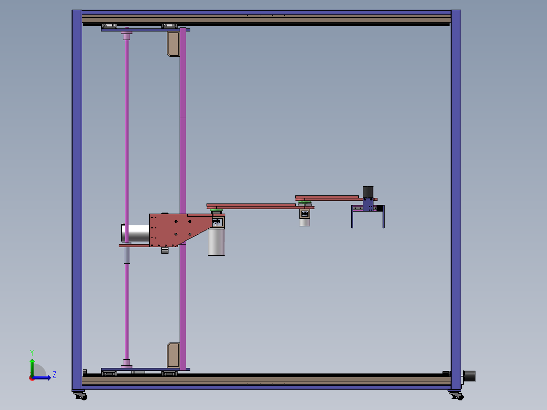 自动砌砖机器人sw16可编辑左视图