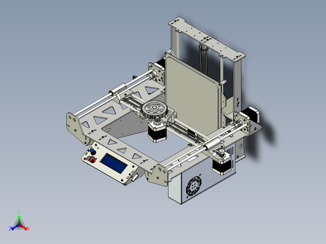 Prusa i3 3D打印机正等轴测图