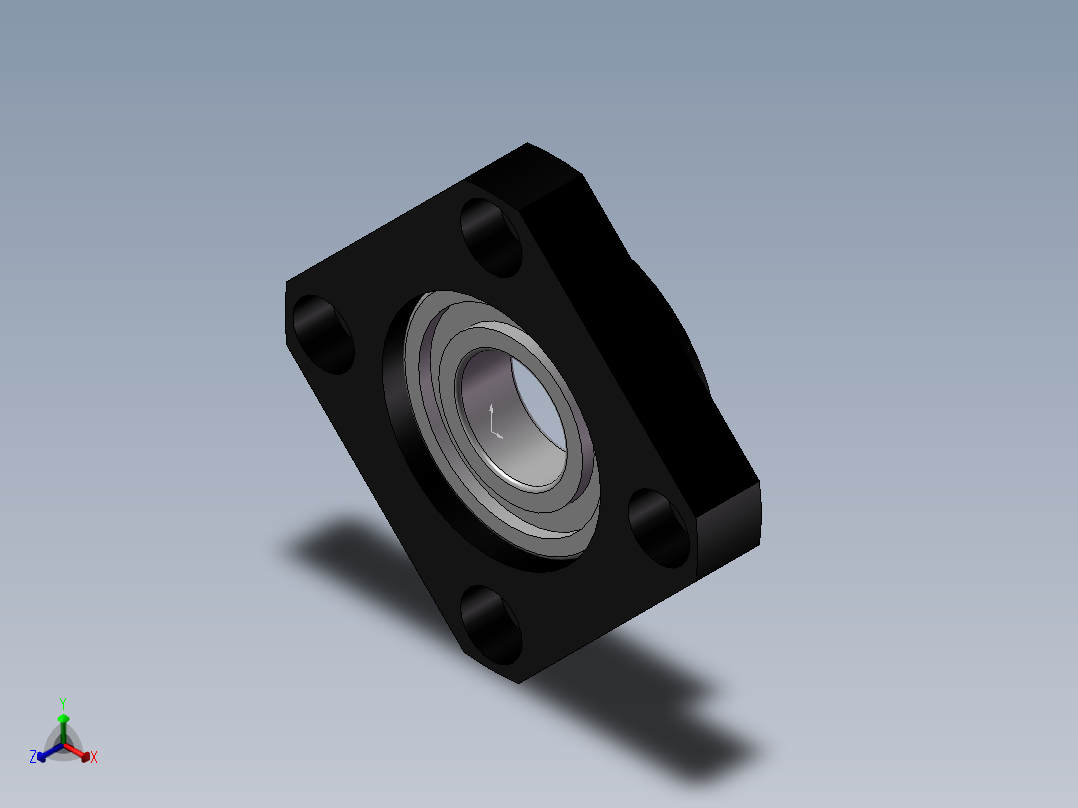 丝杆支撑侧LEB11-30正等轴测图