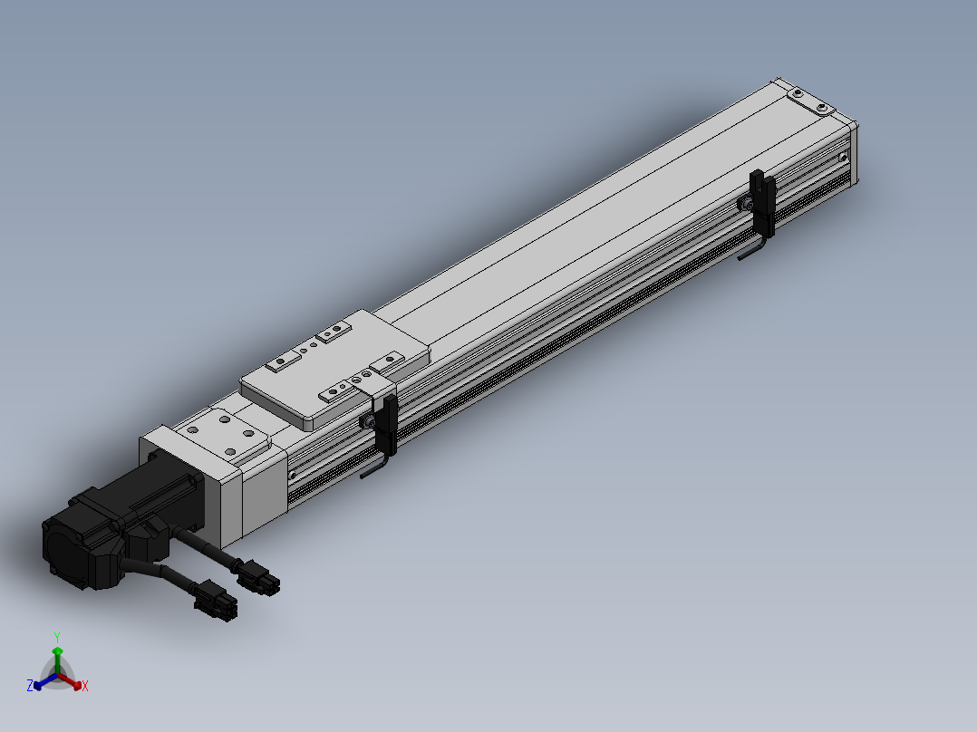 精密模组MY60-T10-300L-BC-P10B-C4-C正等轴测图