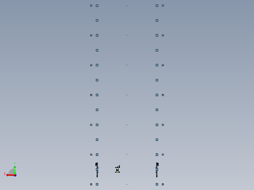 桥式起重机结构俯视图