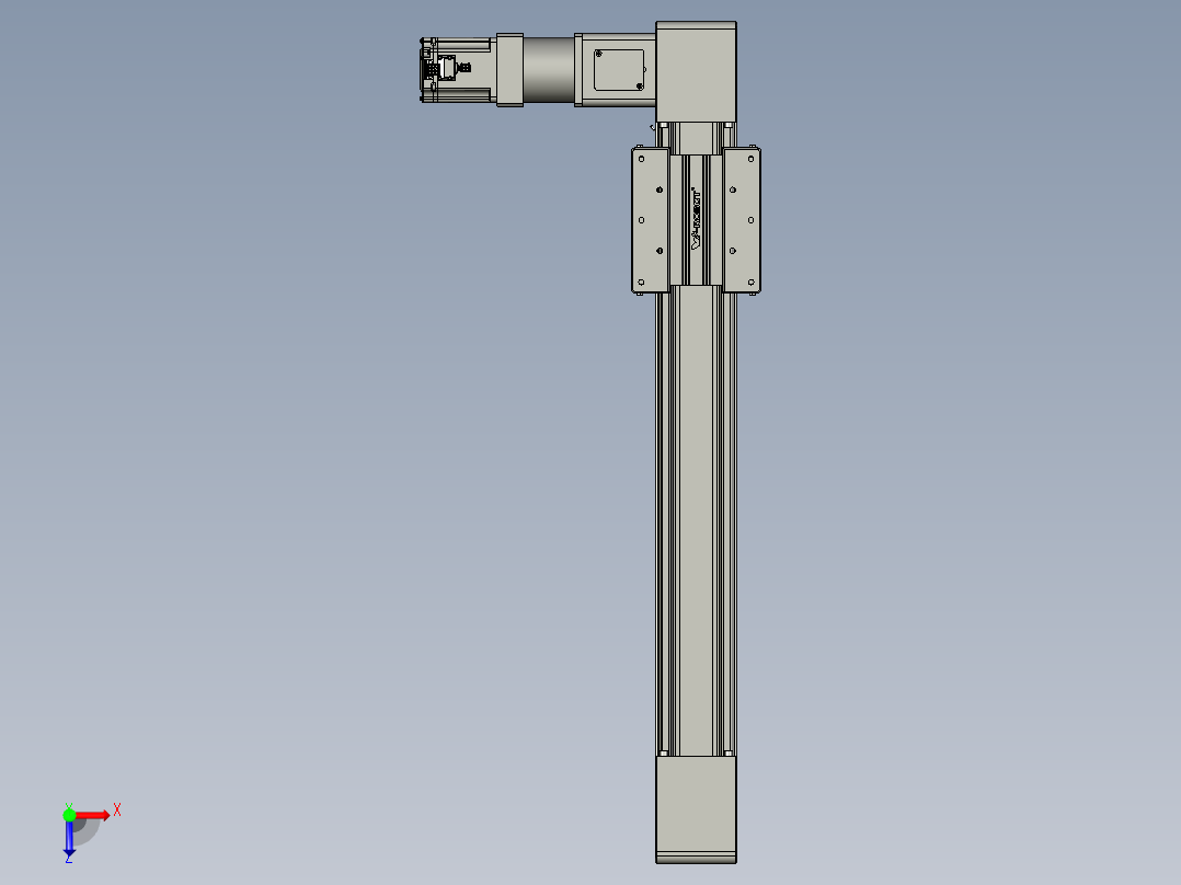 威洛博直线电机模组EB10-L224-S550-L-ZP75-MS3-5K俯视图
