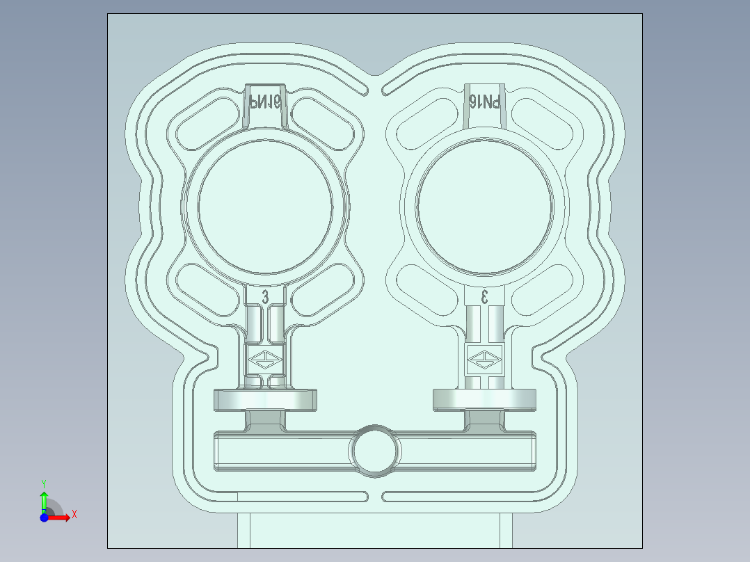 3寸蝶阀覆膜砂模具图1477755==50前视图