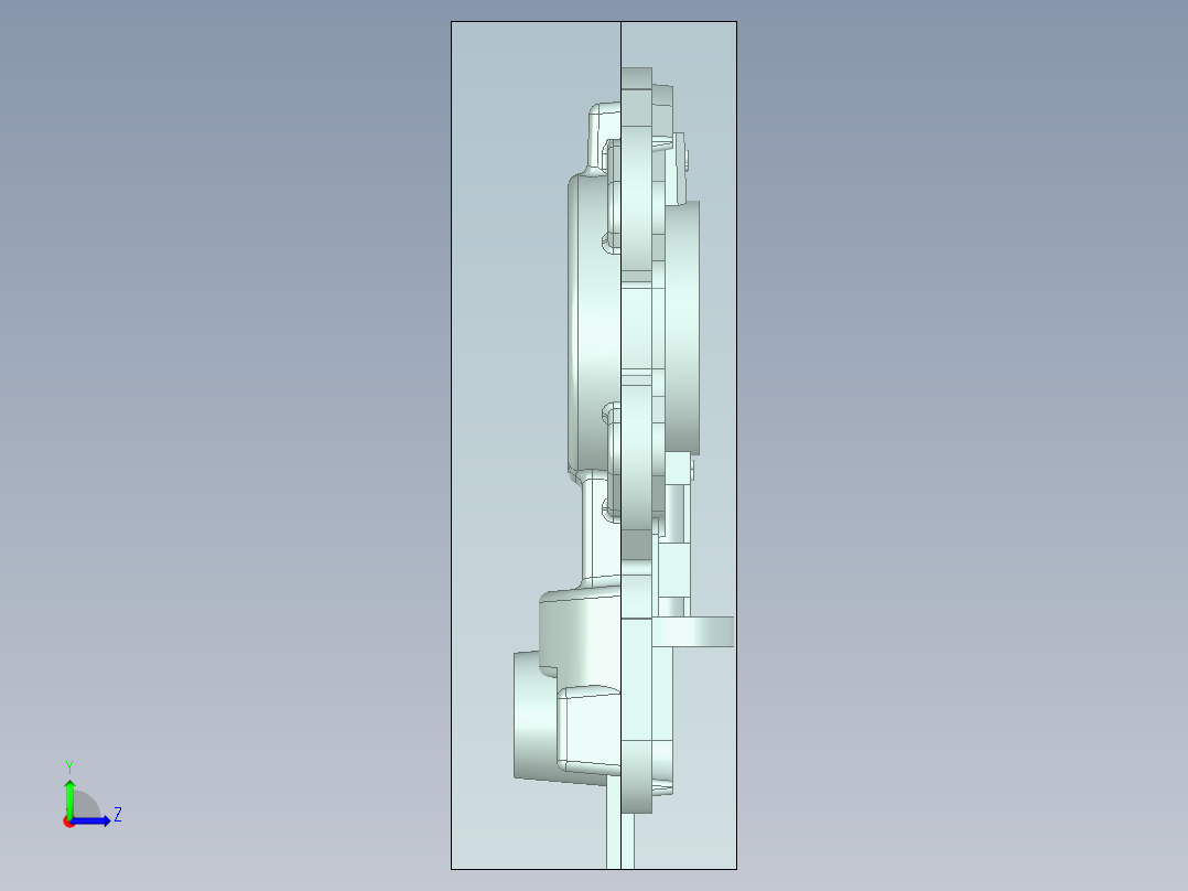 3寸蝶阀覆膜砂模具图1477755==50左视图