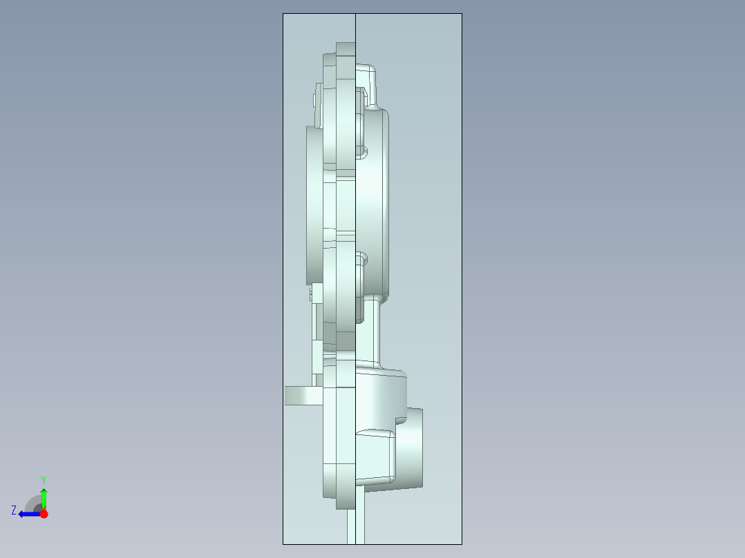 3寸蝶阀覆膜砂模具图1477755==50右视图