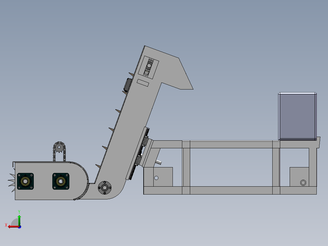 道路清粪清理车 道路车模型100后视图