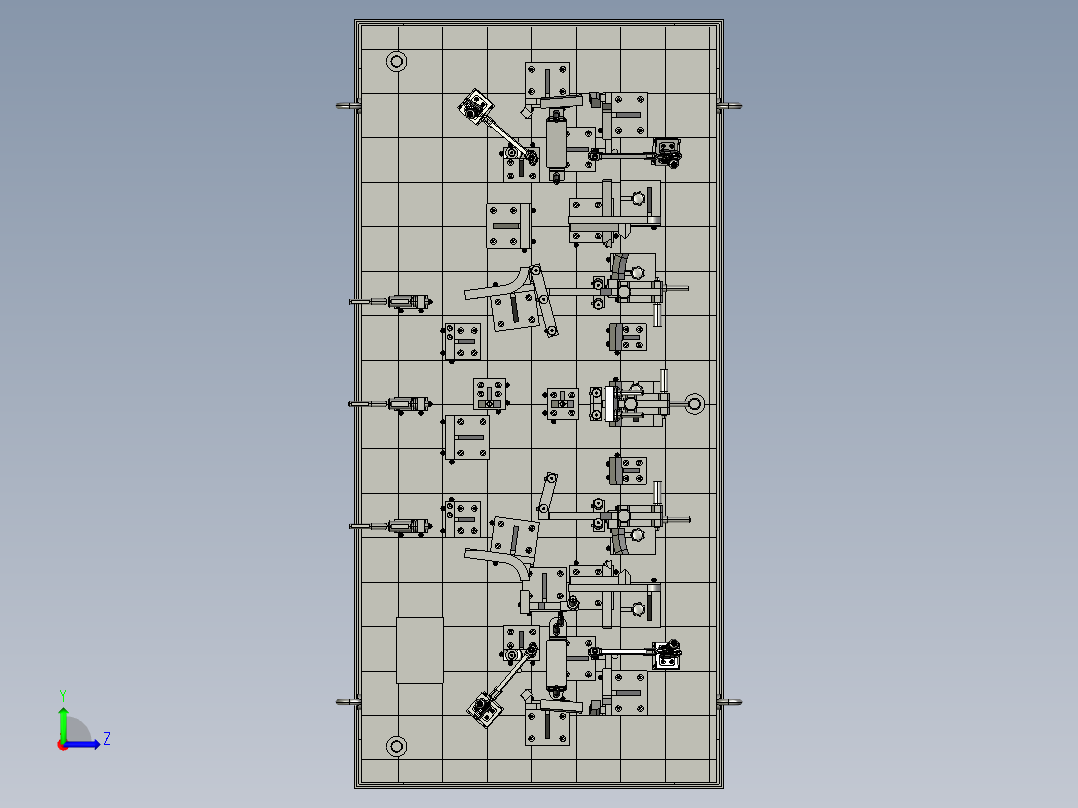 PANEL END RR COMPT 控制夹具左视图