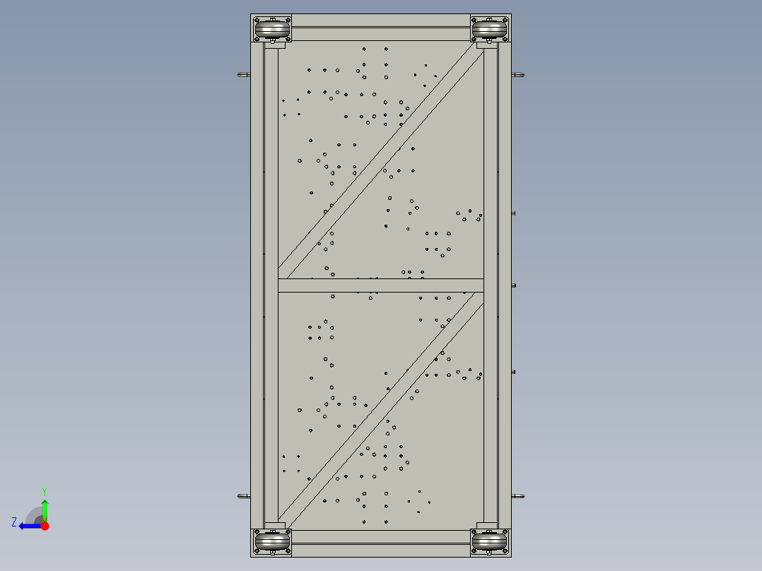 PANEL END RR COMPT 控制夹具右视图