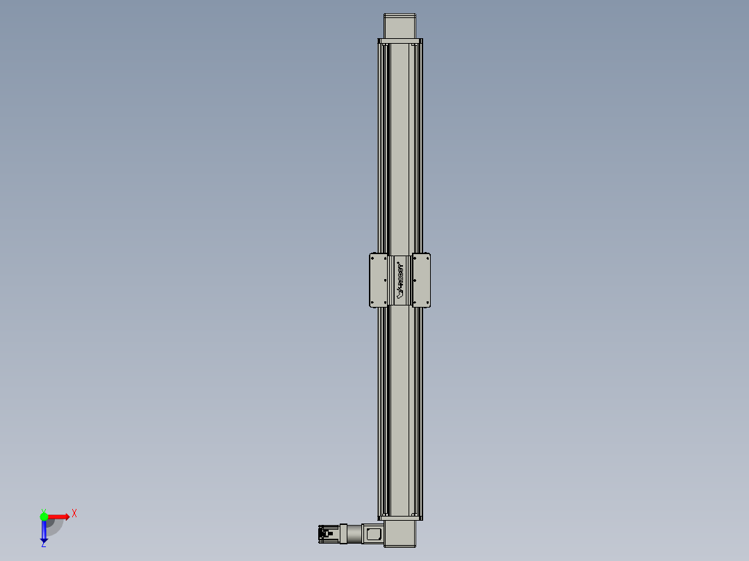 威洛博直线电机模组EB20-L224-S1800-R-ZP75-MS3-5K俯视图