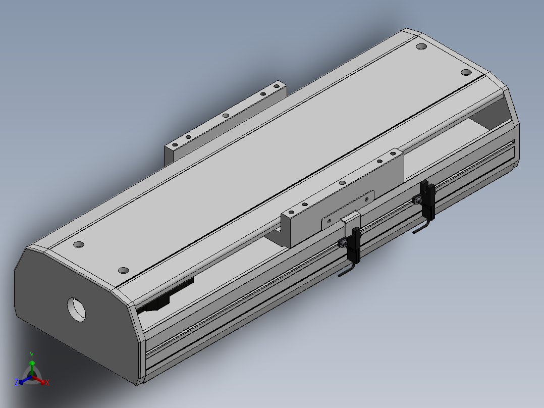 精密模组MY170-T10-100L-M-P75B-C4-C正等轴测图