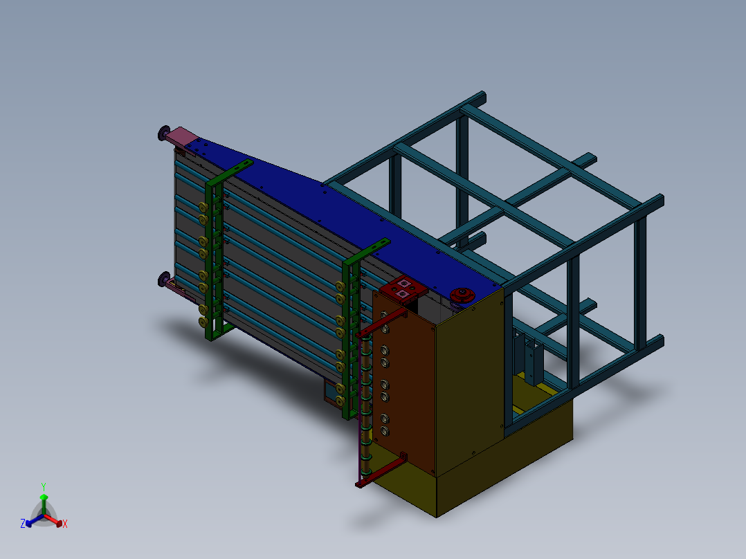 棉球机正等轴测图