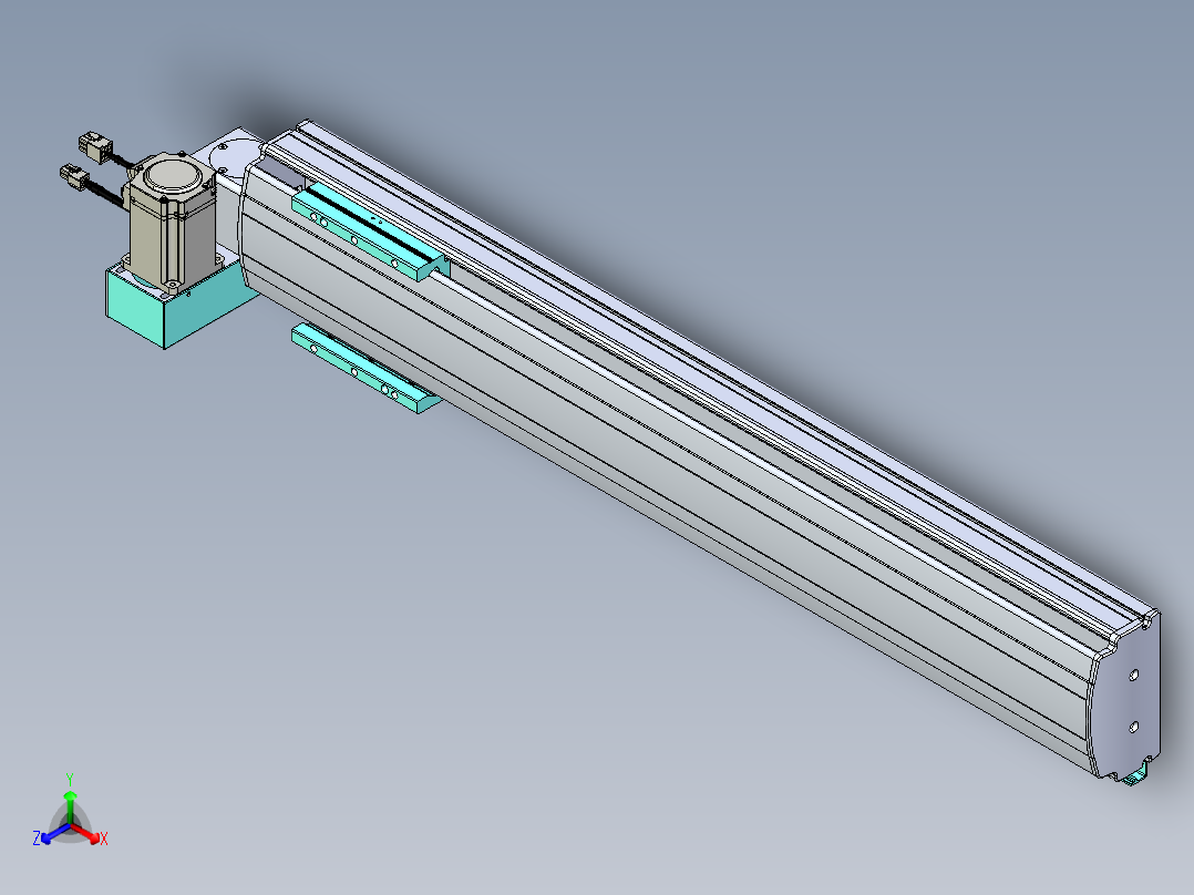 威洛博VBF同步带传动一般环境VBF14-L45-S650-BLU-ZP40-C3正等轴测图