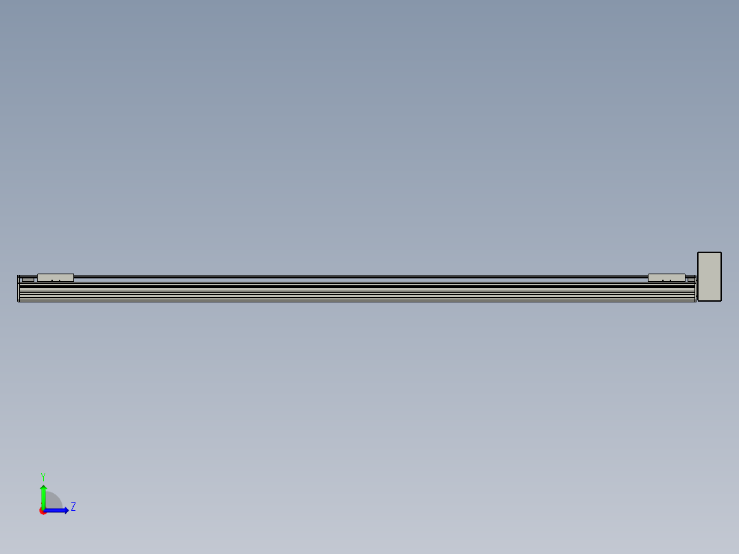 直线模组WG-LHB12-S1800-LU设计图纸左视图