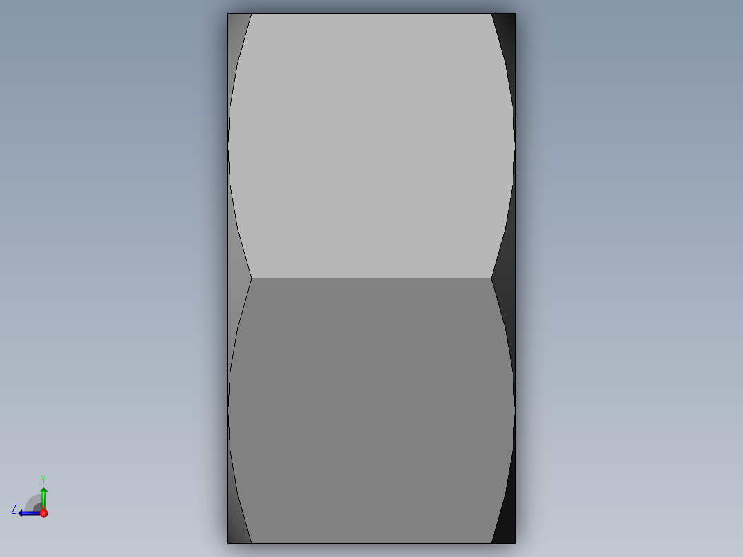 DIN 934 螺母-M16 Nut.SLDPRT右视图