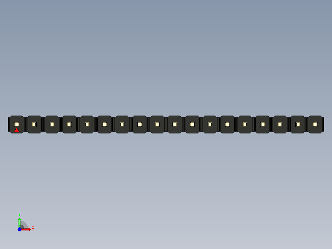 彩色公头100mil（2.54mm）系列-DS1021_black_1x18p_100mil_Type1_rev1.0前视图