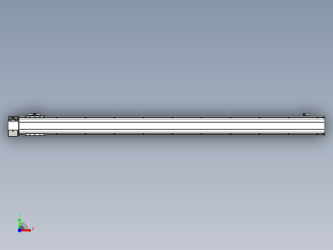 同步带滑台-半封闭B13H-L45-S1850-LD-P40-D3前视图