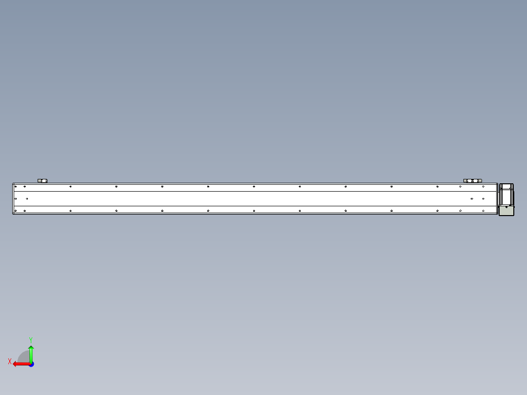 同步带滑台-半封闭B13H-L45-S1850-LD-P40-D3后视图