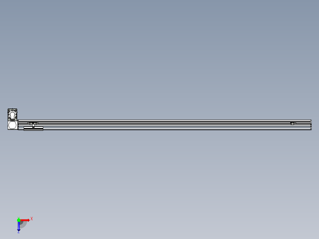 同步带滑台-半封闭B13H-L45-S1850-LD-P40-D3俯视图
