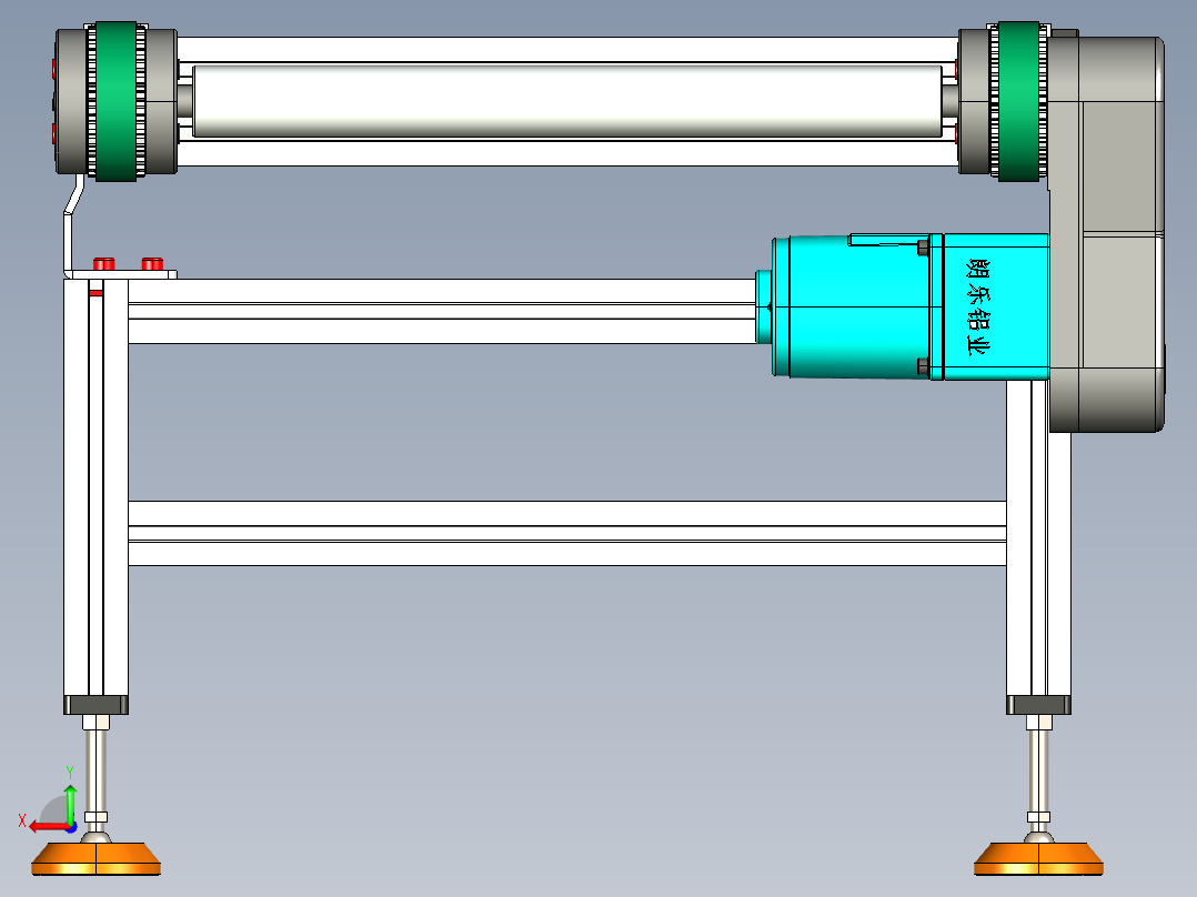 LE-XC4080-齿形同步线左边驱动后视图