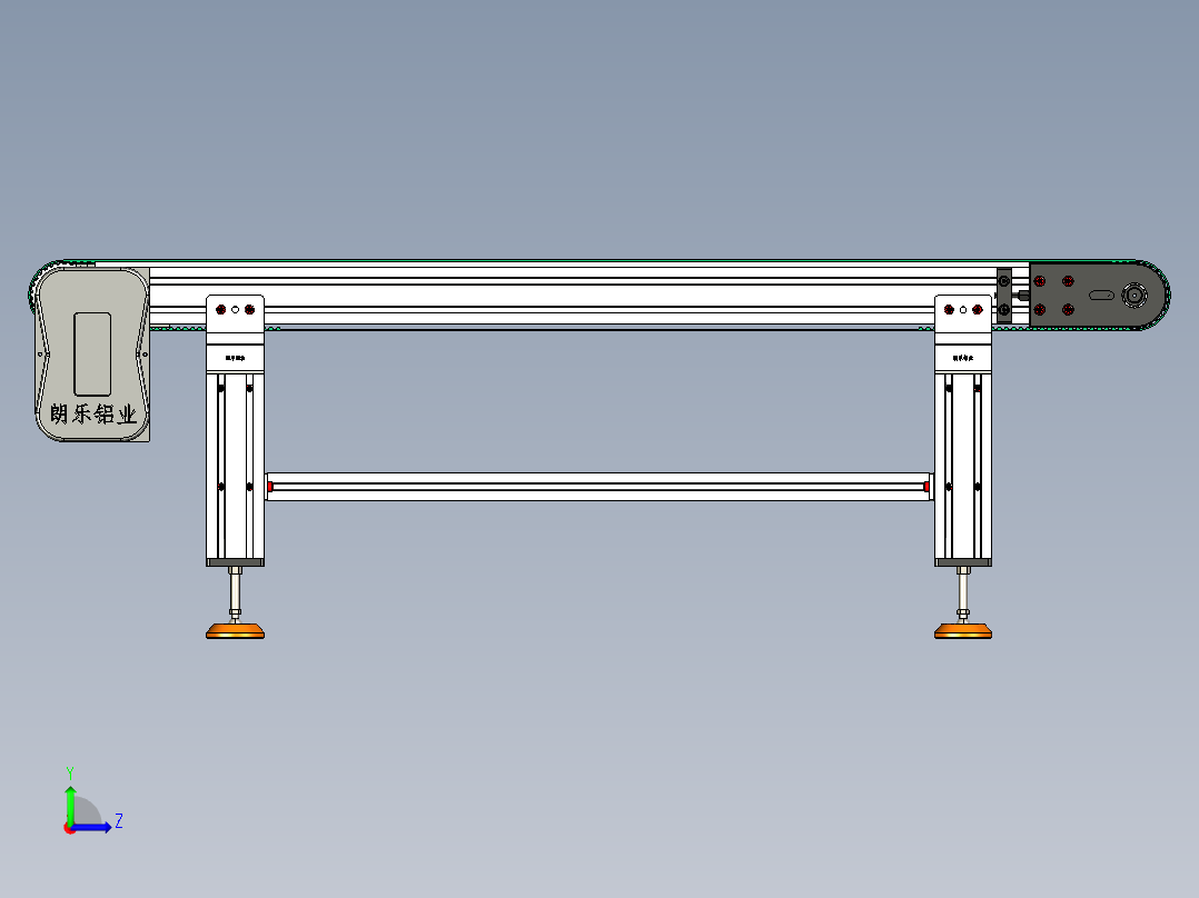 LE-XC4080-齿形同步线左边驱动左视图